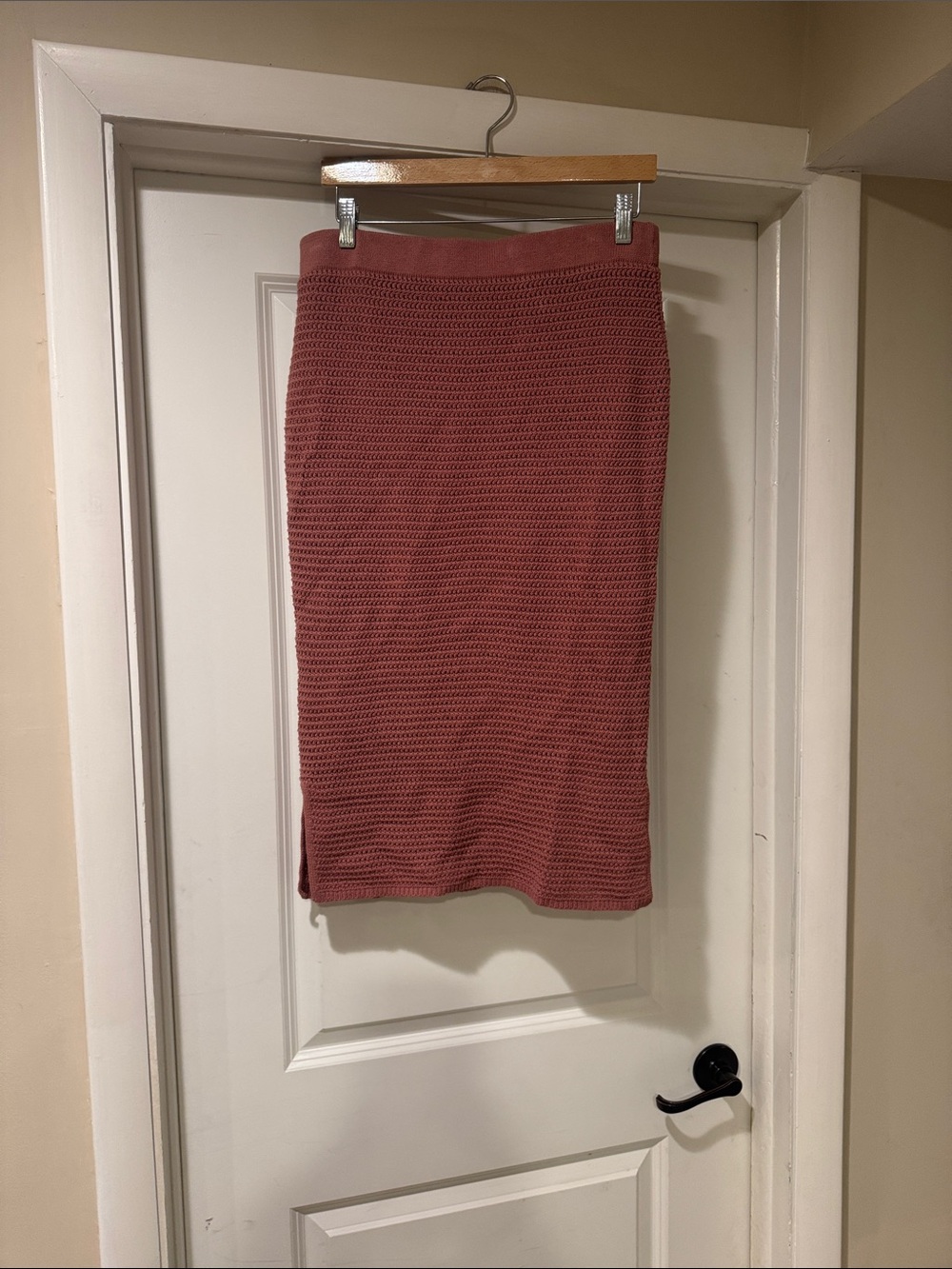 Simply Vera Vera Wang Ribbed Knit Pencil Skirt - Rose Mauve